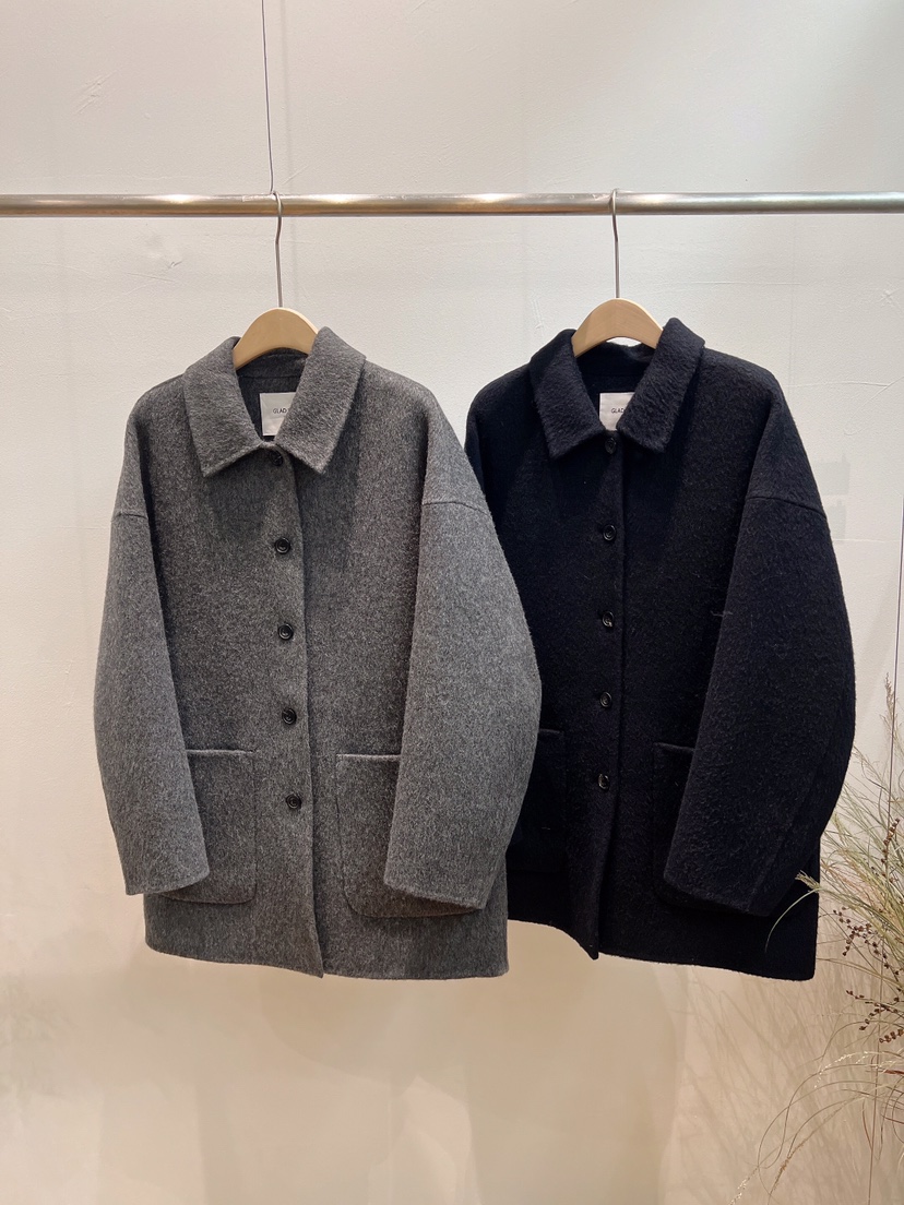 GLAD SOME東大門實拍女裝新款推薦時尚中長款大衣手工制作GLAD SOME中長款大衣
