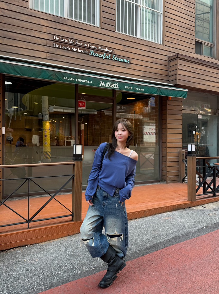 SOLAR韓國代購女裝新品時尚真品推薦人氣休閑熱賣牛仔褲復古SOLAR牛仔褲