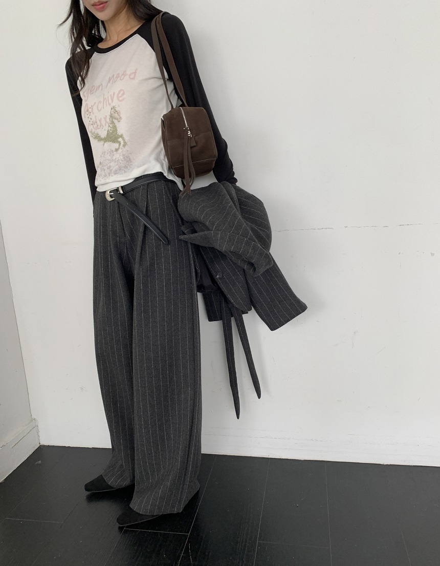 KYEM東大門代購女裝新品真品時尚熱賣推薦休閑褲不含腰帶KYEM休閑褲圖色1