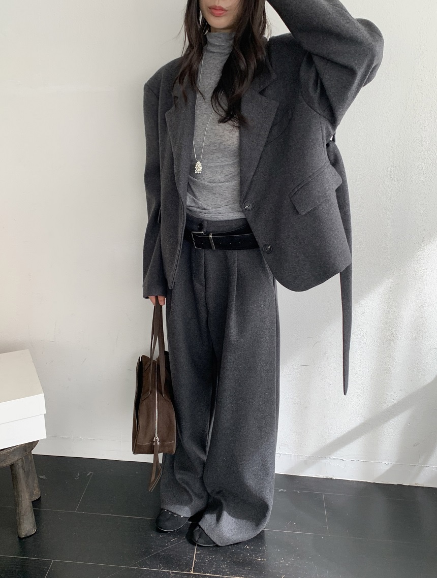 KYEM韓國直郵女裝新品休閑人氣真品時尚熱賣西裝西服含腰帶KYEM西裝/西服