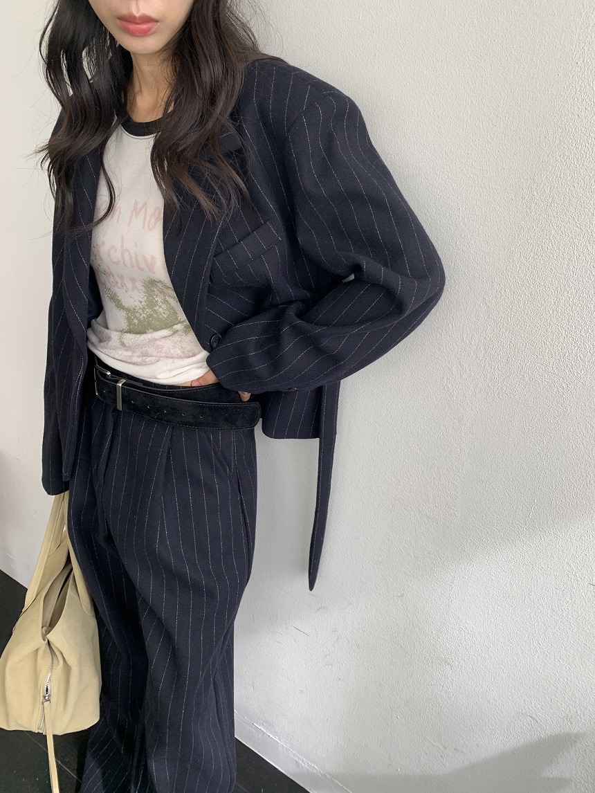 KYEM韓國直郵女裝新品休閑人氣真品時尚熱賣西裝西服含腰帶KYEM西裝/西服