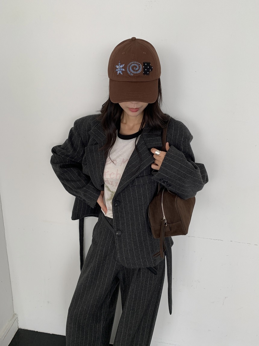 KYEM韓國直郵女裝新品休閑人氣真品時尚熱賣西裝西服含腰帶KYEM西裝/西服