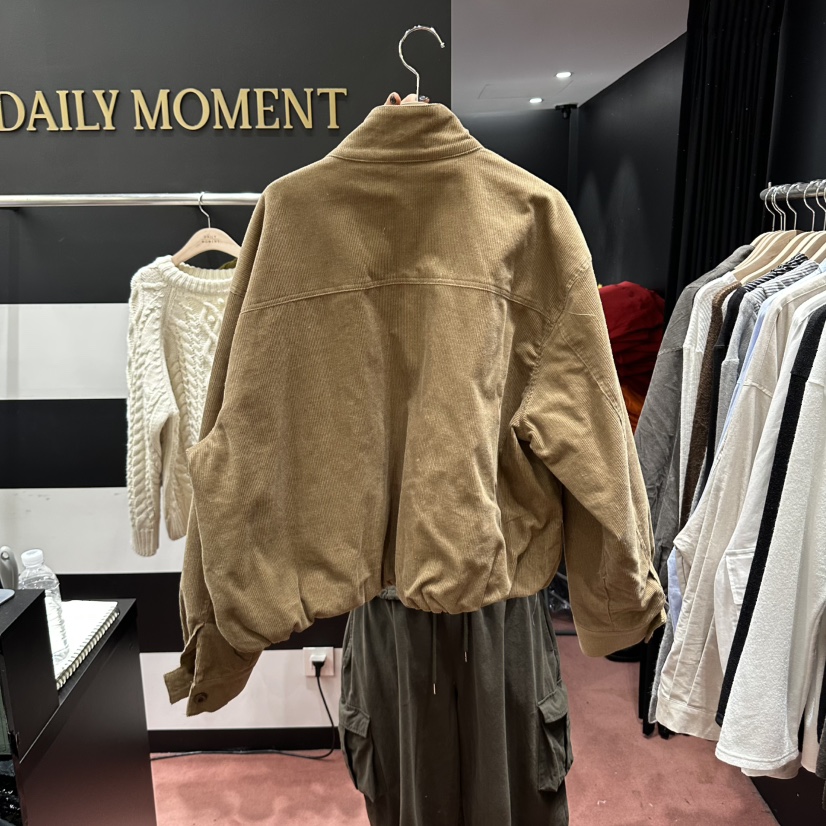 DAILY MOMENT東大門代購女士新品推薦時尚休閑夾克燈芯絨DAILY MOMENT夾克