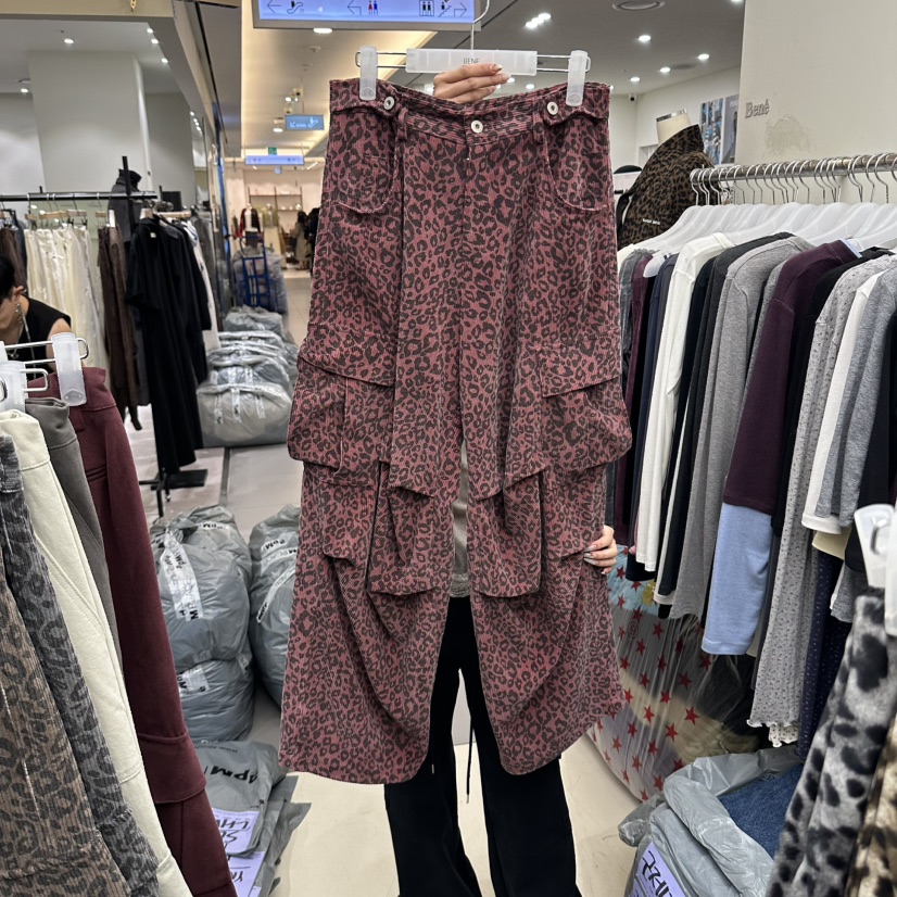 BENE韓國代購女士新品時尚熱賣人氣推薦休閑真品休閑褲豹紋SHOP BENE_Bene休閑褲圖色1
