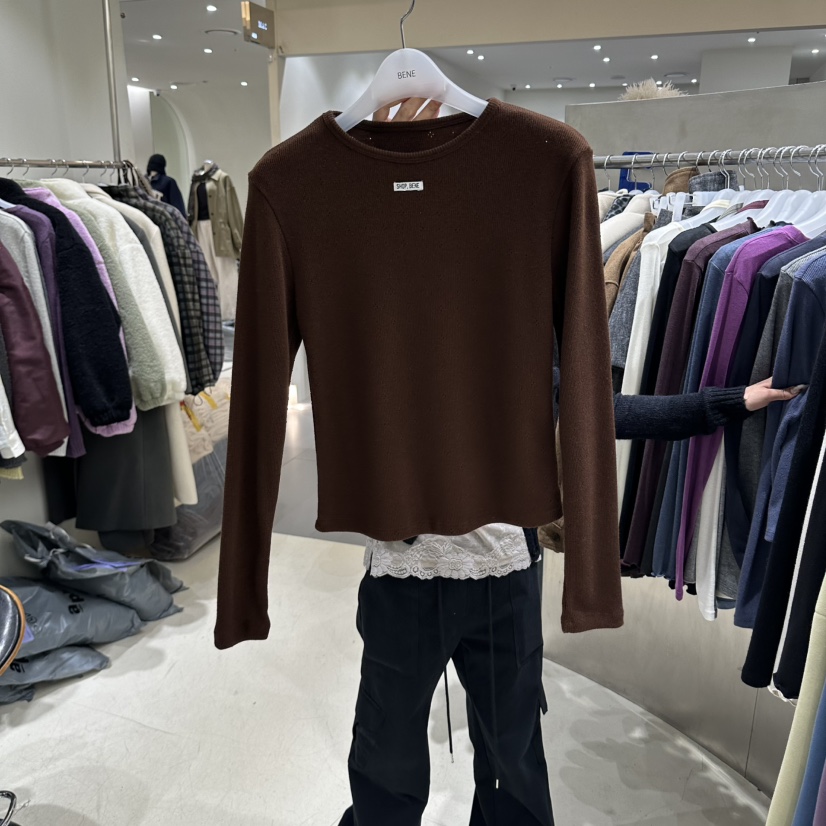 BENE東大門實拍女裝新品推薦真品熱賣人氣時尚休閑長袖T恤SHOP BENE_Bene長袖T恤圖色5