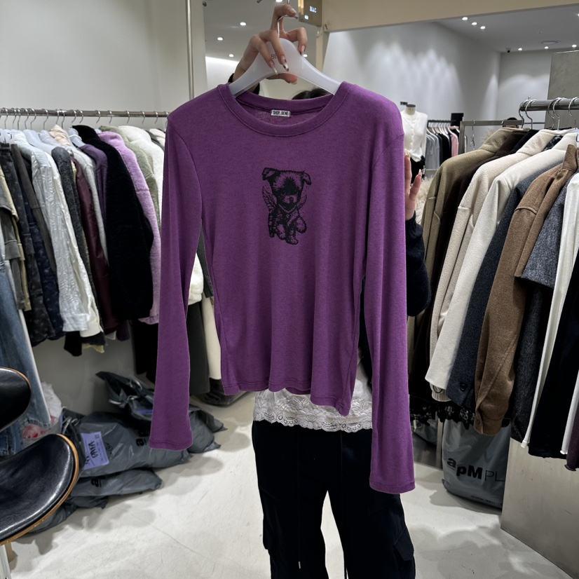 BENE韓國代購女士新品時尚熱賣休閑推薦職業真品人氣長袖T恤SHOP BENE_Bene長袖T恤圖色2