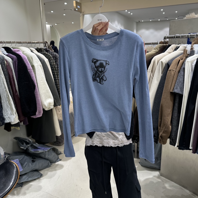 BENE韓國代購女士新品時尚熱賣休閑推薦職業真品人氣長袖T恤SHOP BENE_Bene長袖T恤圖色3