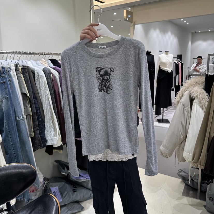BENE韓國代購女士新品時尚熱賣休閑推薦職業真品人氣長袖T恤SHOP BENE_Bene長袖T恤圖色4