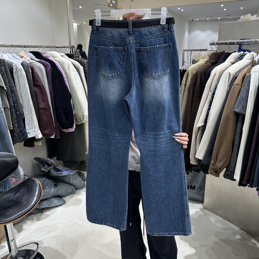 BENE韓國直郵女裝新品休閑推薦人氣職業牛仔褲不含腰帶拉絨SHOP BENE_Bene牛仔褲