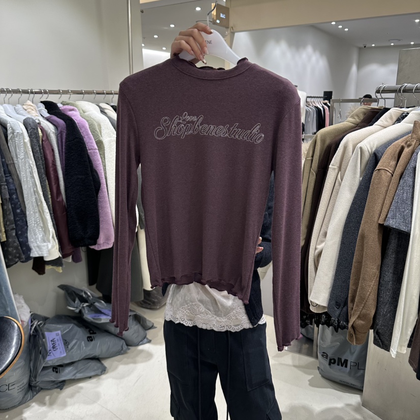 BENE韓國代購女士新品時尚真品熱賣推薦休閑人氣長袖T恤SHOP BENE_Bene長袖T恤圖色2