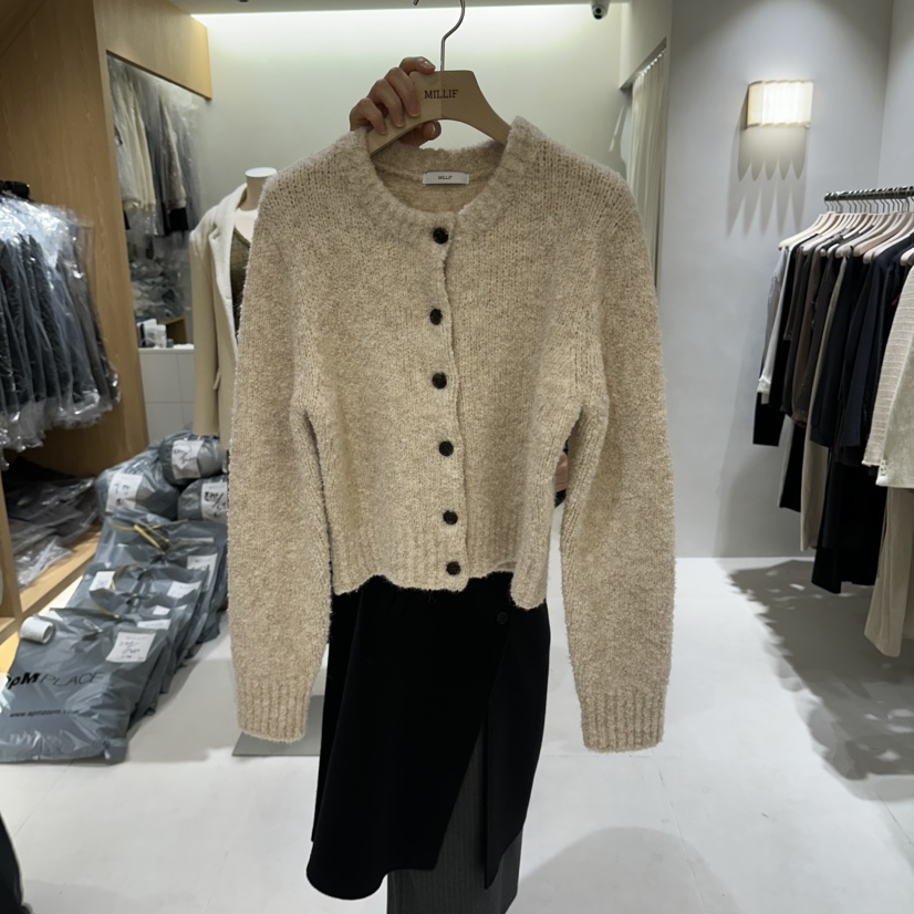 MILLIF韓國直郵女裝新款推薦時尚熱賣人氣真品職業毛衣開衫MILLIF毛衣圖色1