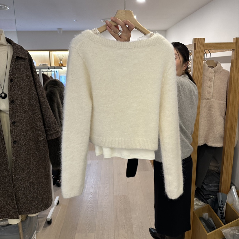 ROUNDER韓國代購女裝新品休閑真品人氣開衫不含內搭貂皮開衫ROUNDER開衫