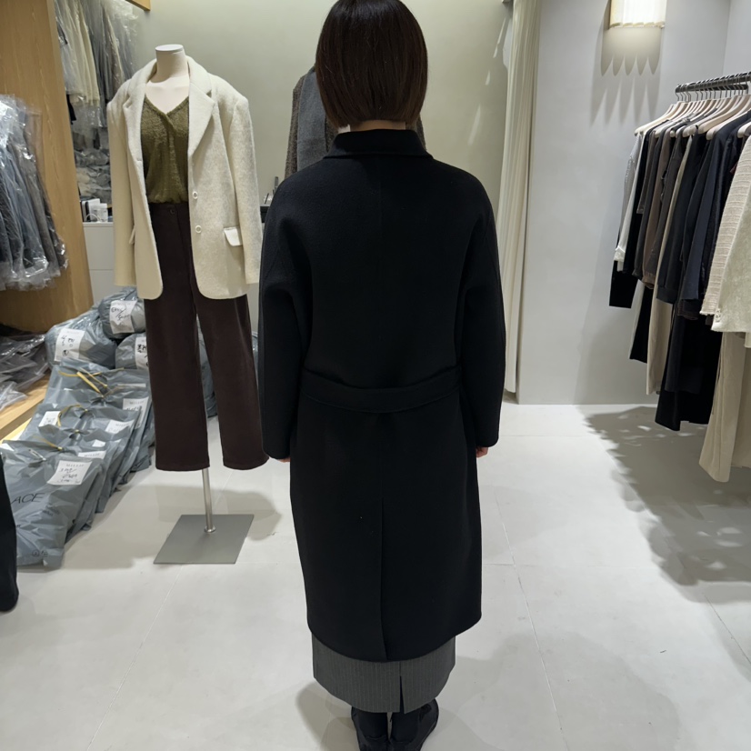 MILLIF東大門直郵女裝新品時尚人氣中長款大衣含腰帶手工MILLIF中長款大衣