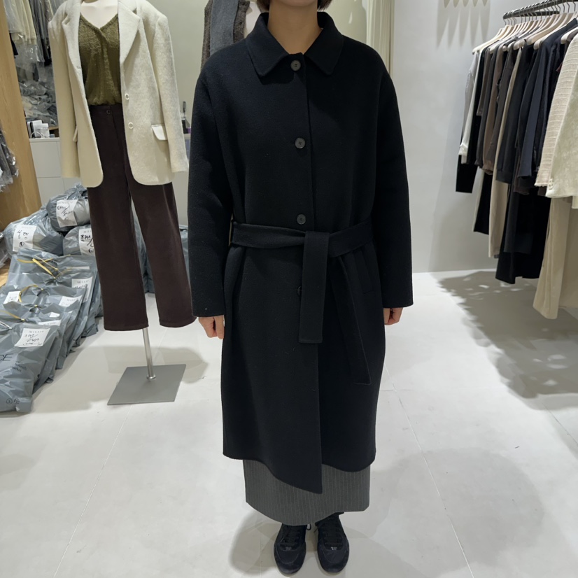 MILLIF東大門直郵女裝新品時尚人氣中長款大衣含腰帶手工MILLIF中長款大衣圖色2
