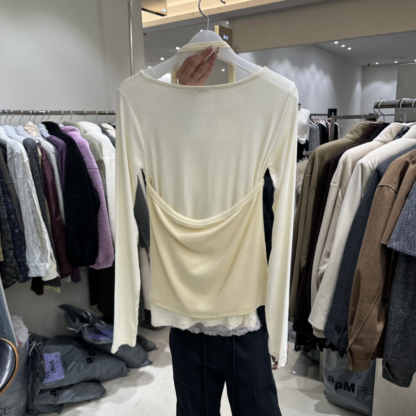 BENE東大門直郵女士新款人氣推薦休閑真品時尚長袖T恤假兩件SHOP BENE_Bene長袖T恤