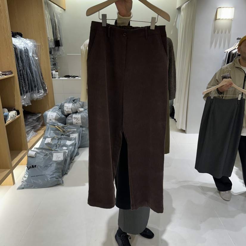 MILLIF東大門實拍女裝新品人氣熱賣休閑休閑褲燈芯絨彈力MILLIF休閑褲圖色2棕色