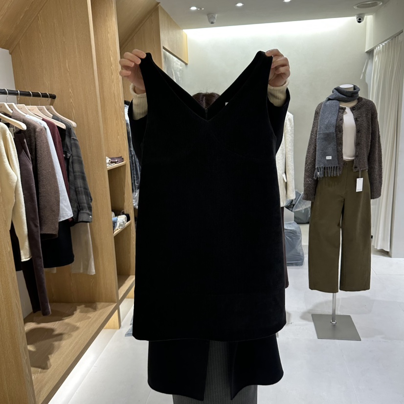 MILLIF韓國直郵女裝新款推薦真品時尚休閑人氣連衣裙天鵝絨MILLIF連衣裙圖色2