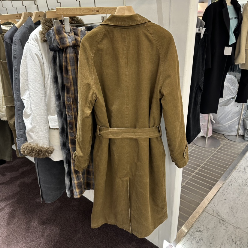 PITA/THEVERLIN東大門實拍女裝新品人氣長款風衣含腰帶水洗PITA/THEVERLIN長款風衣