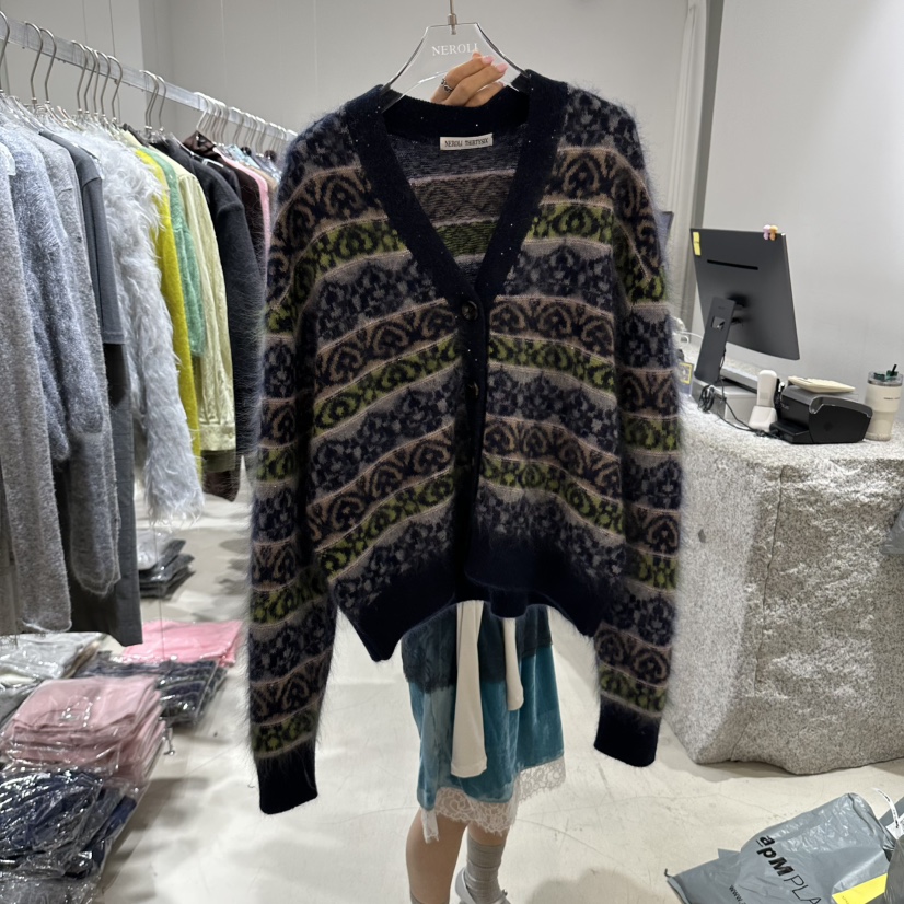 NEROLI 36韓國代購女士新款休閑真品時尚熱賣開衫羊絨珍珠NEROLI 36開衫圖色2