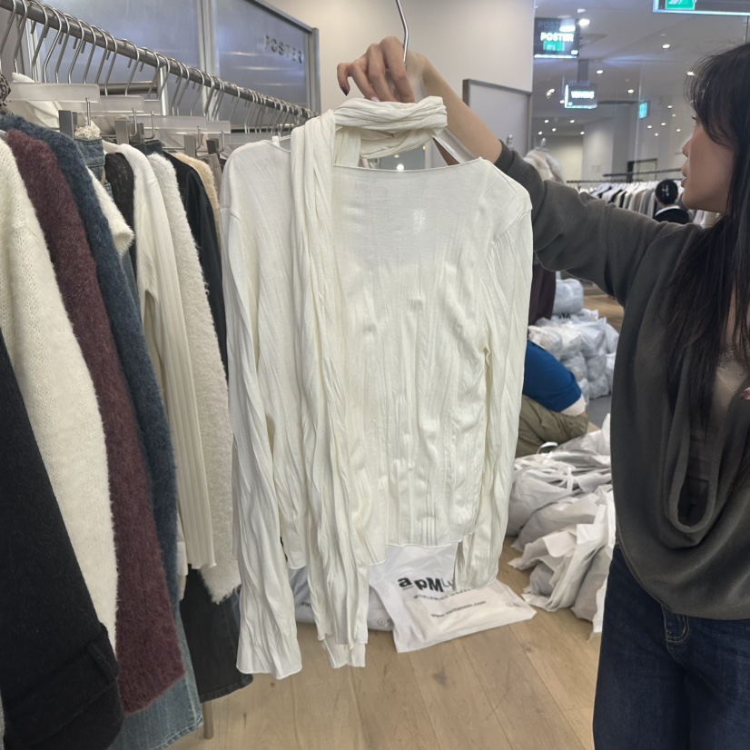 SHOP POSTER東大門實拍女士新款推薦休閑套裝三件套含圍巾SHOP POSTER套裝