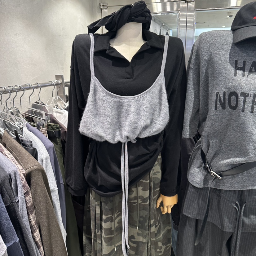 HERTZ-P韓國直郵女裝新品熱賣時尚人氣襯衫蕾絲衫假兩件HERTZ-P襯衫/蕾絲衫圖色3黑色