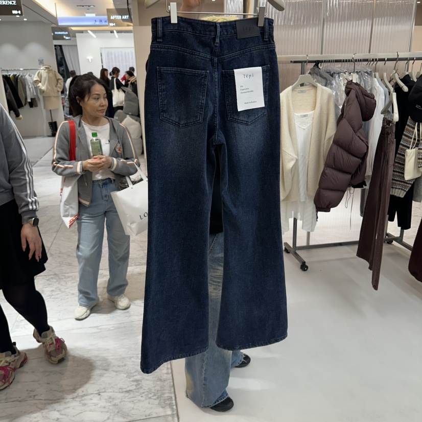 LEPI韓國代購女裝新款人氣時尚熱賣推薦真品休閑牛仔褲喇叭LEPI牛仔褲