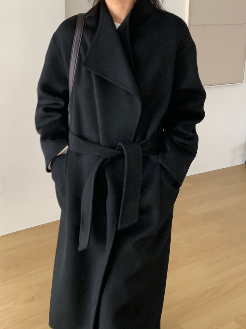 REGULARLY/PLACOR東大門直郵女裝新品推薦中長款大衣含腰帶羊絨雙面REGULARLY/PLACOR中長款大衣
