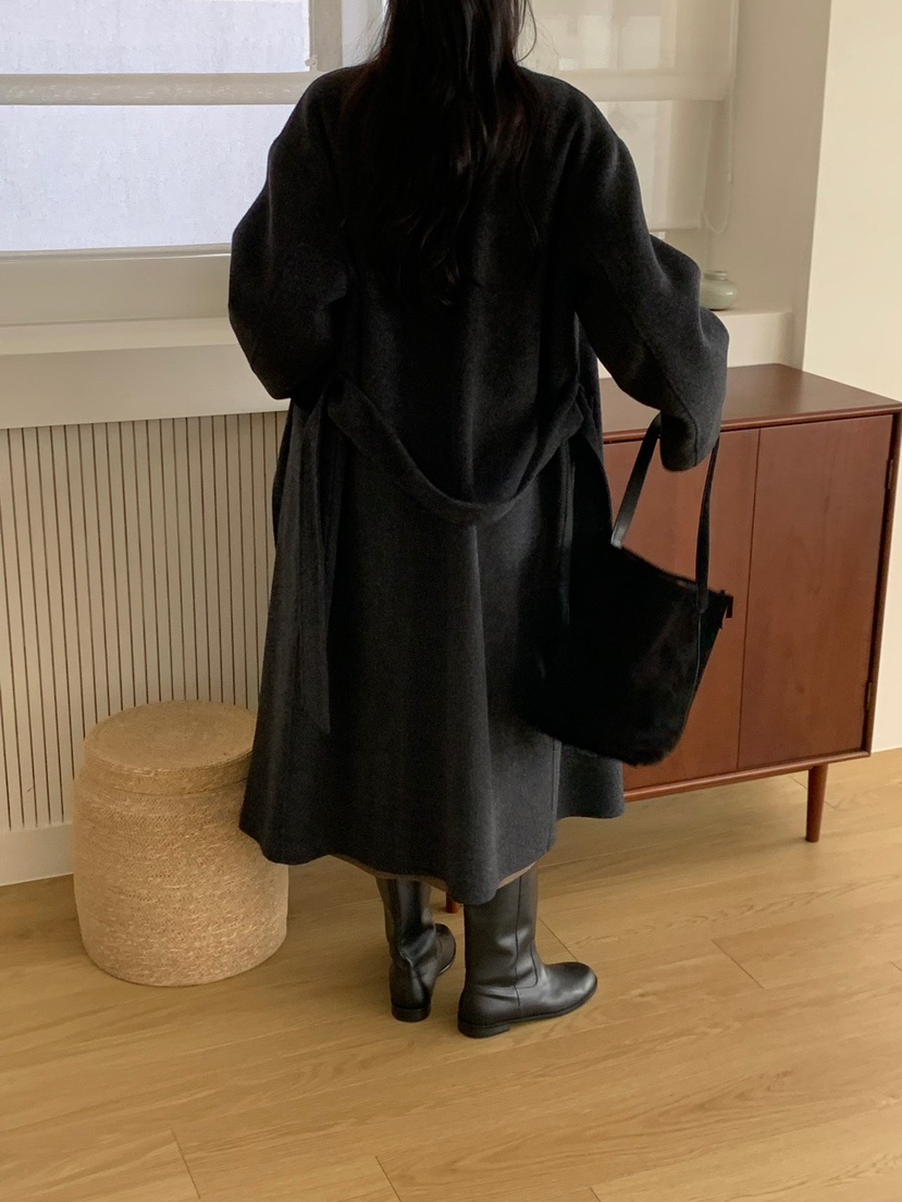 REGULARLY/PLACOR東大門直郵女裝新品推薦中長款大衣含腰帶羊絨雙面REGULARLY/PLACOR中長款大衣
