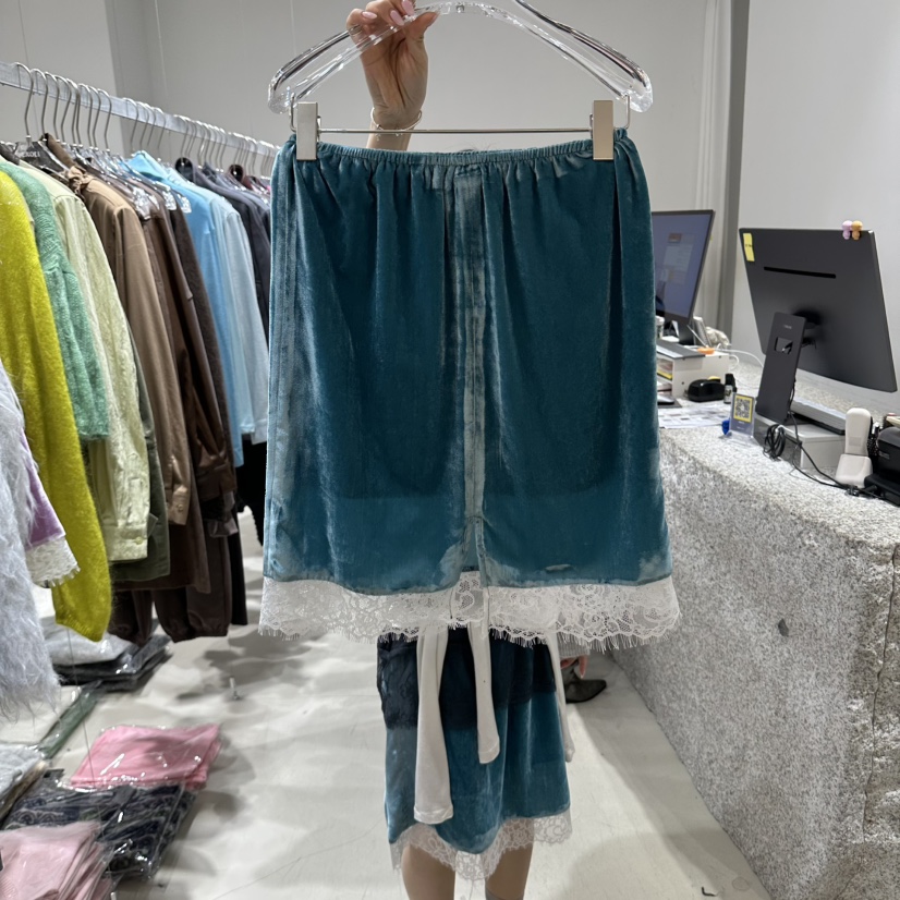 NEROLI 36韓國直郵女裝新款休閑真品半身裙中短裙天鵝絨NEROLI 36半身裙/中短裙