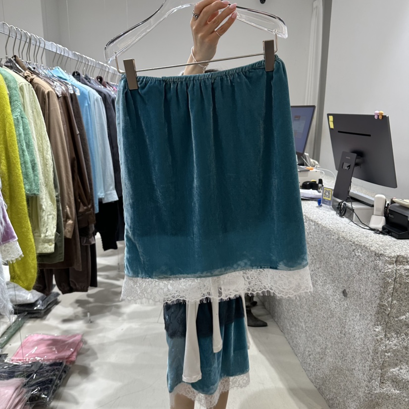 NEROLI 36韓國直郵女裝新款休閑真品半身裙中短裙天鵝絨NEROLI 36半身裙/中短裙圖色1