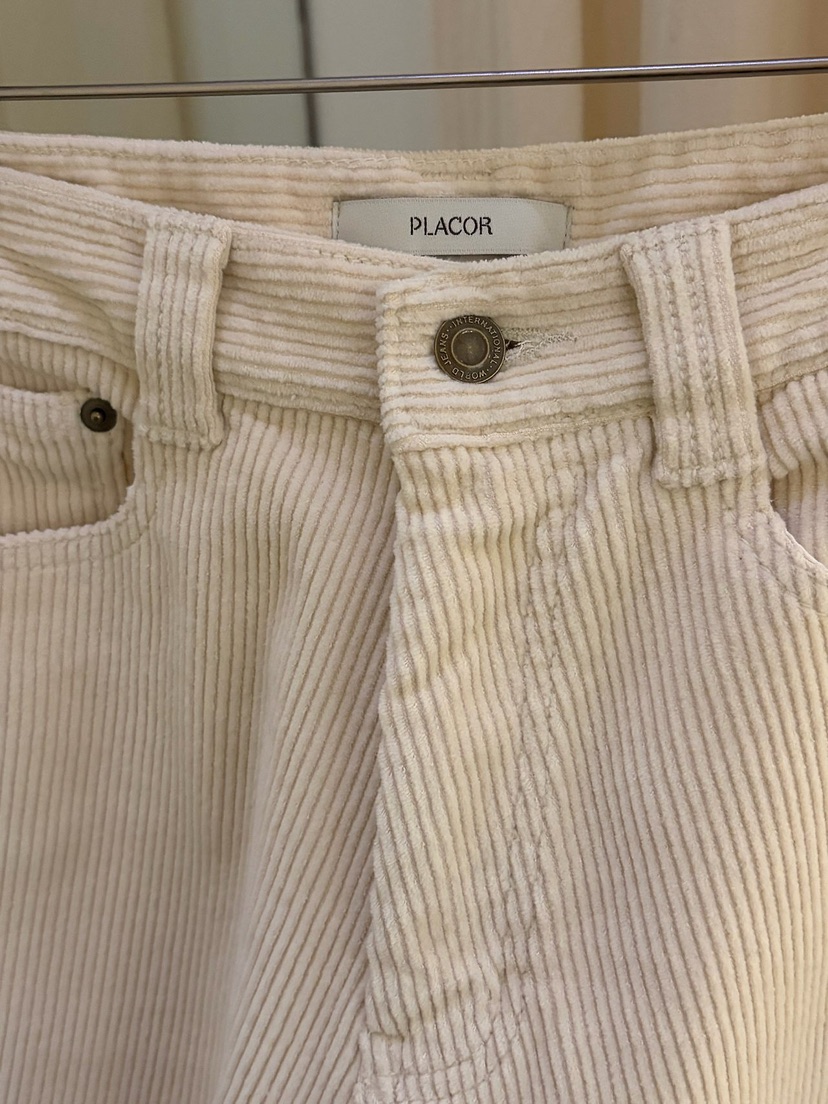 REGULARLY/PLACOR韓國直郵女士新品時尚休閑褲燈芯絨水洗REGULARLY/PLACOR休閑褲