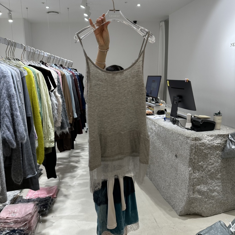NEROLI 36東大門直郵女裝新品時尚吊帶背心不含屁簾層疊無袖NEROLI 36吊帶/背心