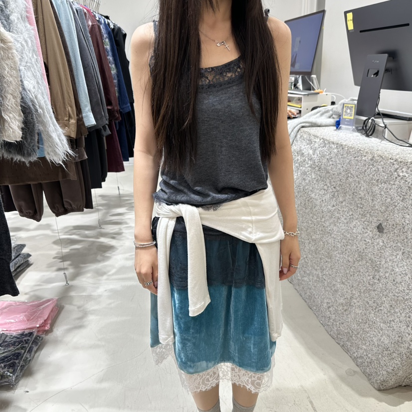 NEROLI 36東大門直郵女裝新品時尚吊帶背心不含屁簾層疊無袖NEROLI 36吊帶/背心圖色3