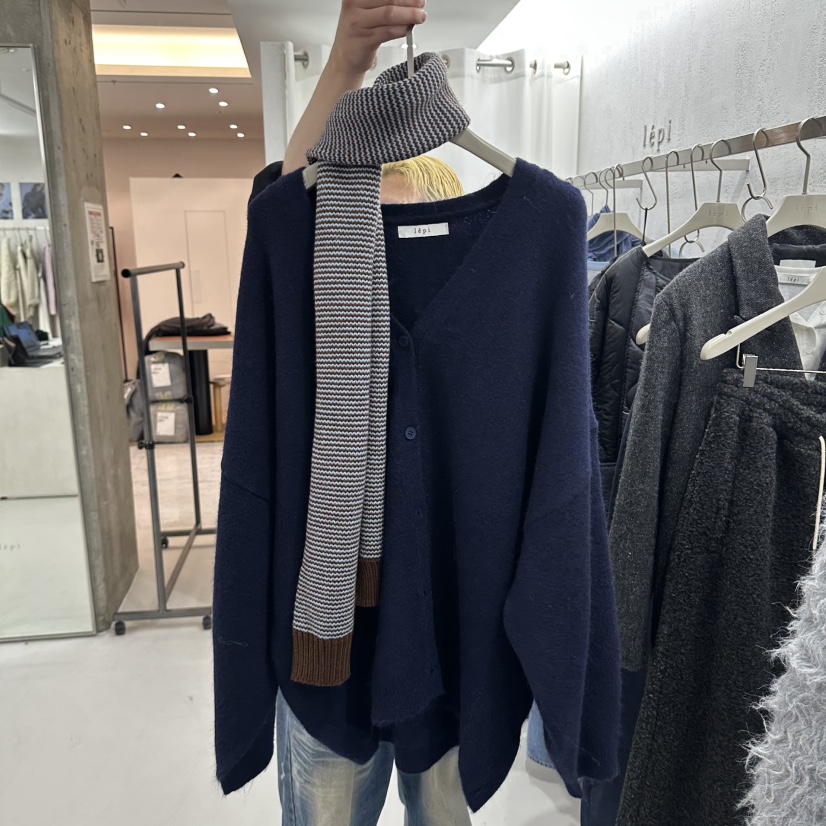 LEPI韓國直郵女裝新品熱賣真品休閑時尚圍巾披肩圍巾條紋LEPI圍巾/披肩圖色2