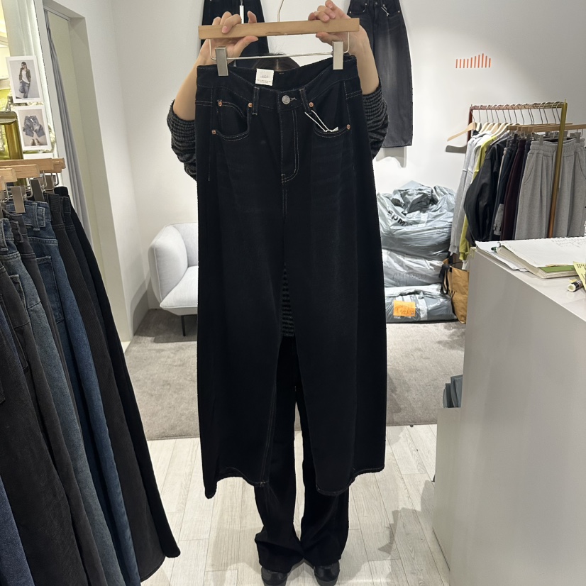 GRAYMELLOW韓國代購女裝新款休閑時尚真品人氣熱賣牛仔褲GRAYMELLOW牛仔褲圖色1深藍色