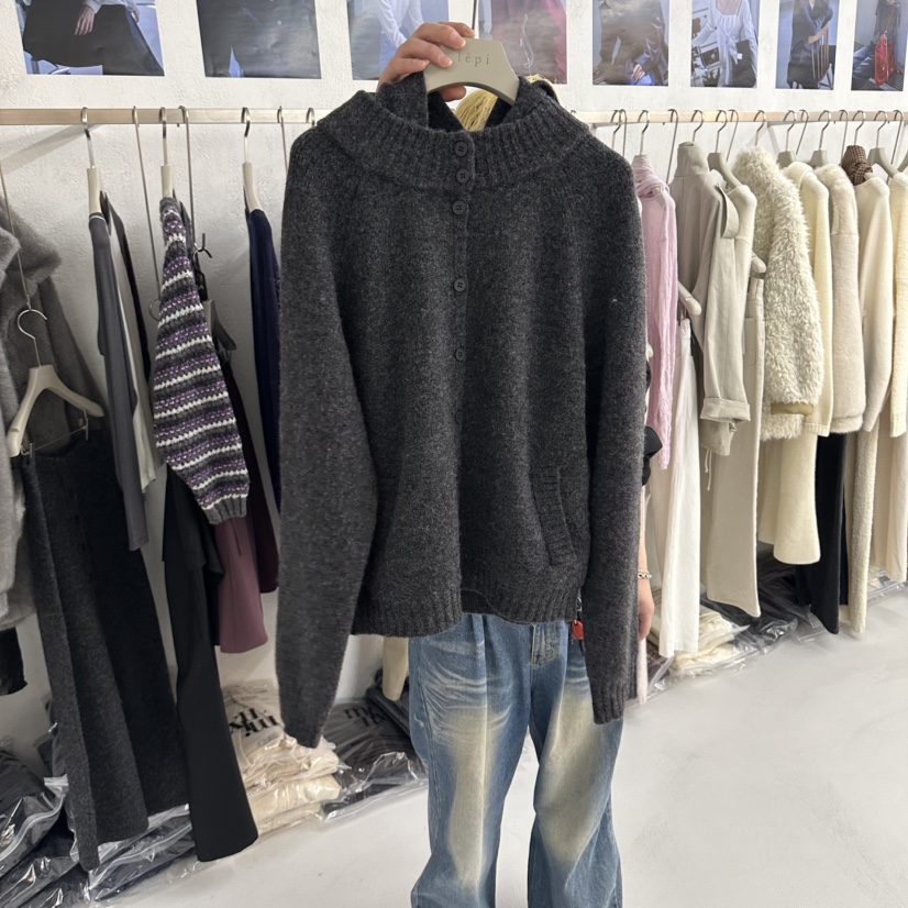 LEPI東大門代購女裝新品時尚真品人氣推薦熱賣毛衣羊毛帽LEPI毛衣圖色3