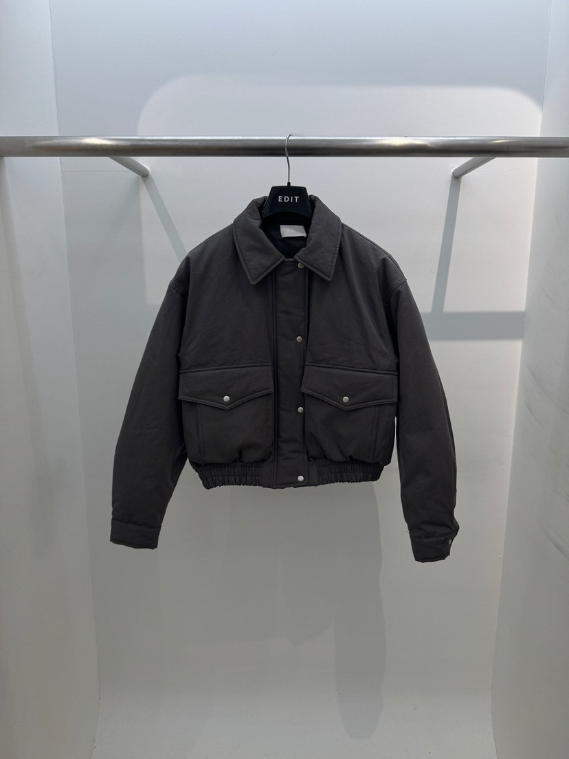 EDIT東大門實拍女士新款休閑人氣時尚熱賣短款羽絨服鵝絨EDIT短款羽絨服圖色2灰色