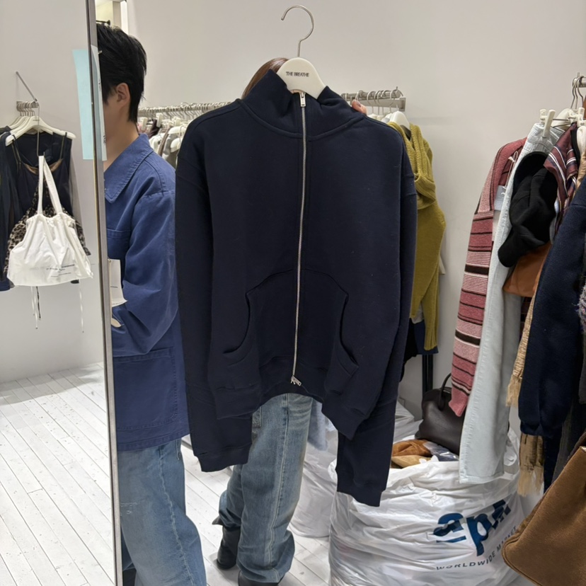 BREATHE韓國代購女裝新品時尚推薦休閑熱賣衛衣口袋加絨撞色BREATHE衛衣圖色3