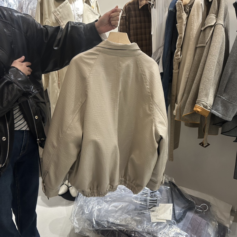 GENTLE B/LOVENTINA東大門實拍女裝新品休閑夾克山羊皮夾棉GENTLE B/LOVENTINA夾克