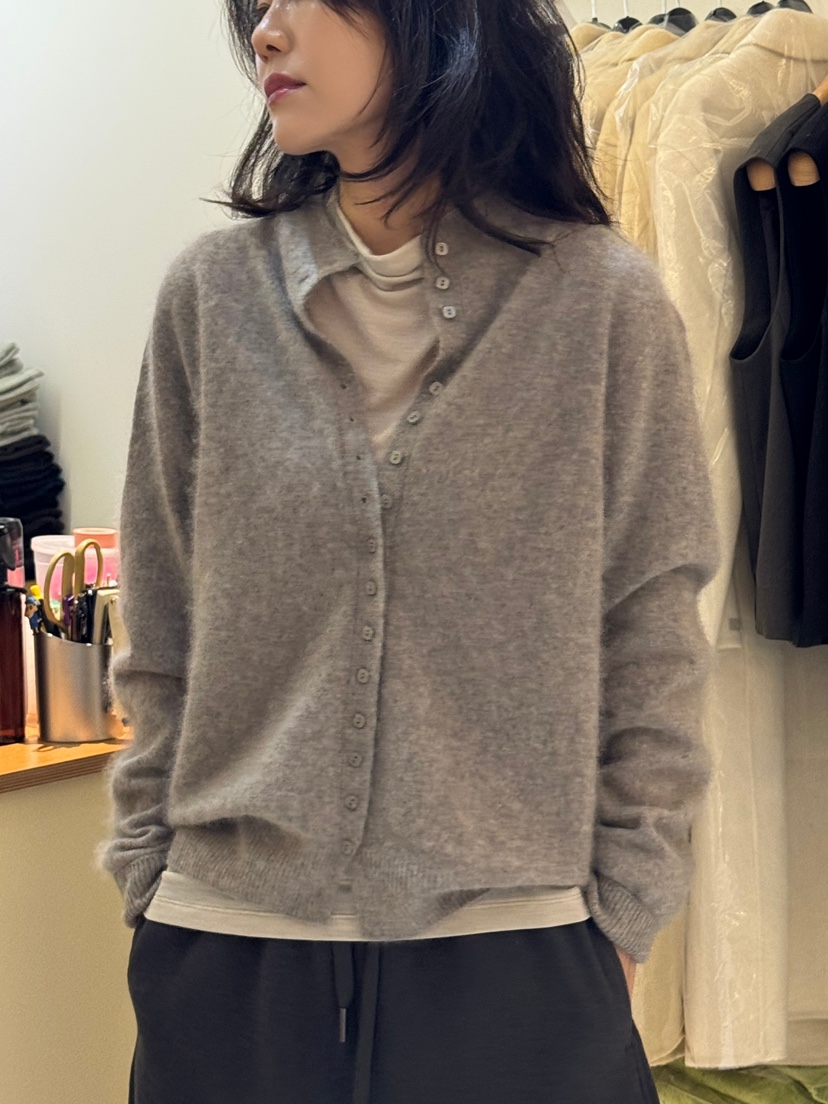 WEAUE SELVAGE韓國直郵女士新品熱賣針織衫不含內搭開衫Weave Selvage針織衫