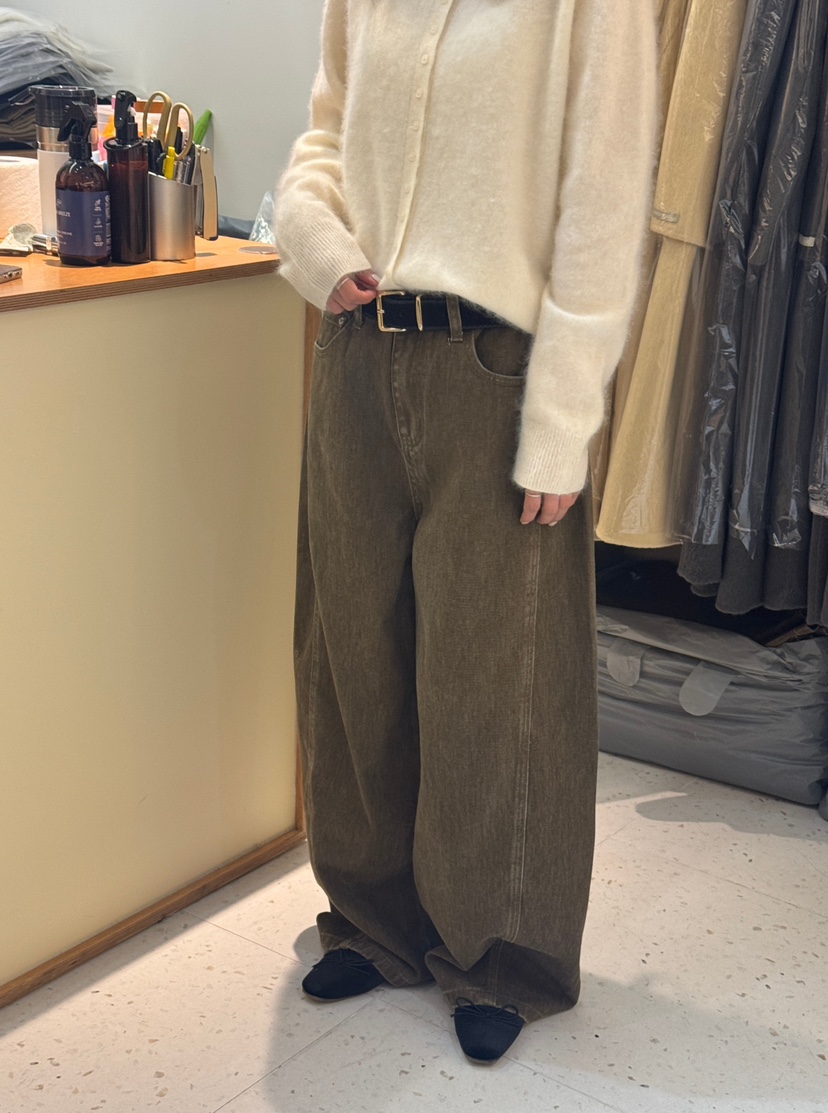 WEAUE SELVAGE東大門代購女裝新品時尚休閑褲水洗牛仔布Weave Selvage休閑褲