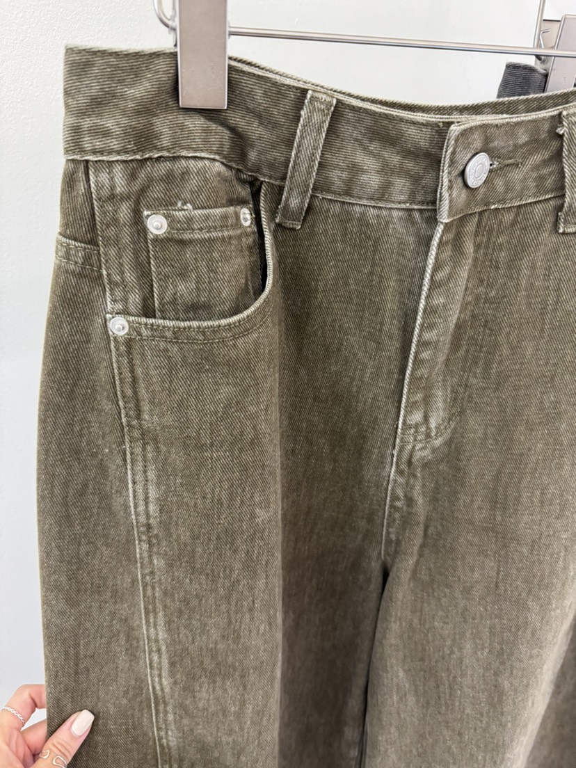 WEAUE SELVAGE東大門代購女裝新品時尚休閑褲水洗牛仔布Weave Selvage休閑褲