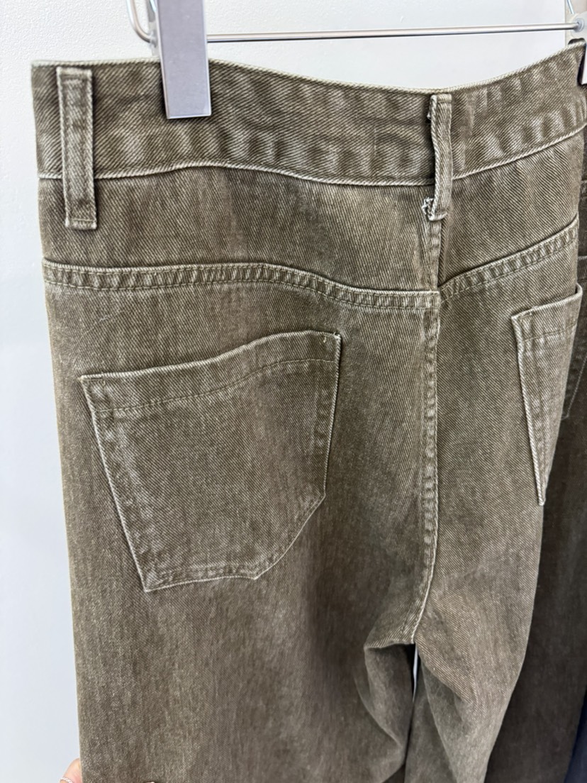 WEAUE SELVAGE東大門代購女裝新品時尚休閑褲水洗牛仔布Weave Selvage休閑褲