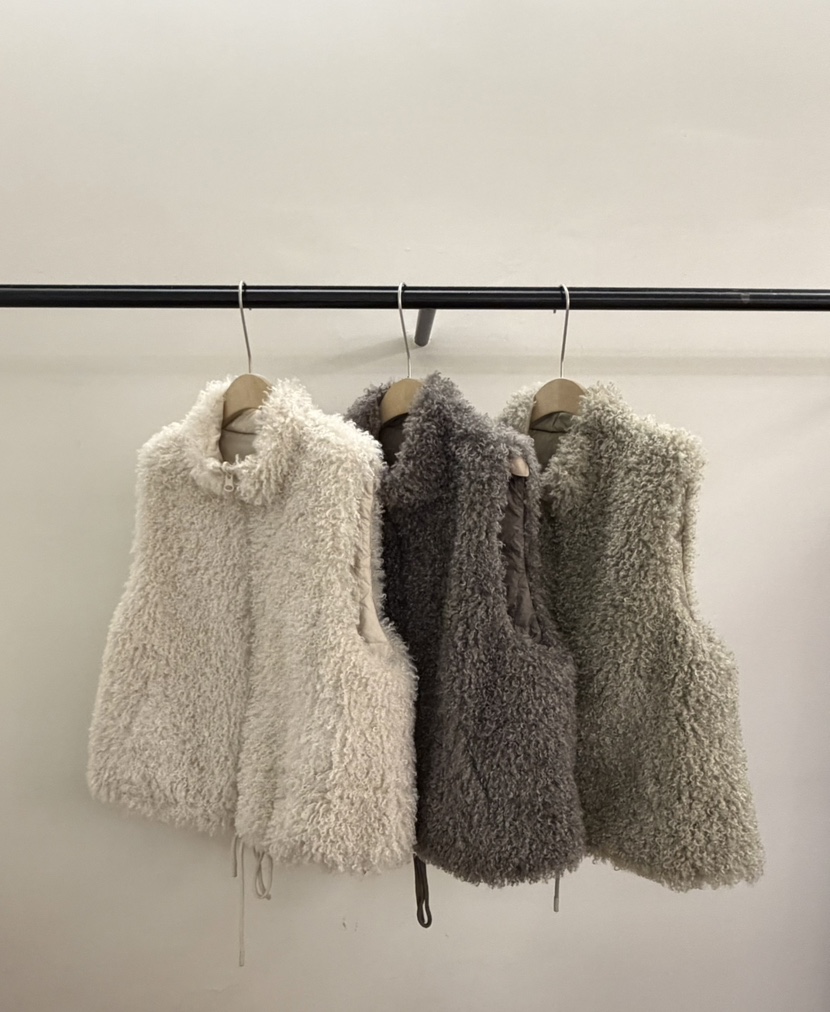JADEMARKET韓國直郵女裝新款推薦時尚人氣休閑熱賣馬甲毛絨JADE MARKET/JADE SEOUL馬甲