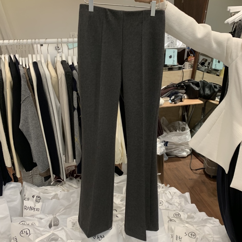 UNDERSTANDING韓國直郵女士新品人氣真品熱賣推薦休閑褲褶裥UNDERSTANDING休閑褲圖色2深灰
