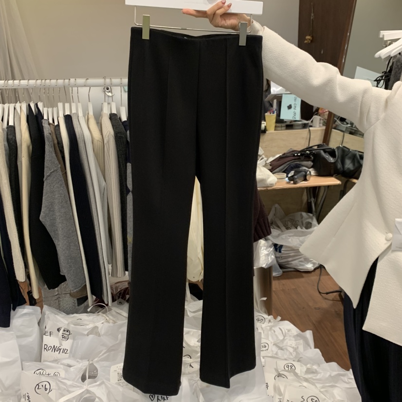 UNDERSTANDING韓國直郵女士新品人氣真品熱賣推薦休閑褲褶裥UNDERSTANDING休閑褲圖色3黑
