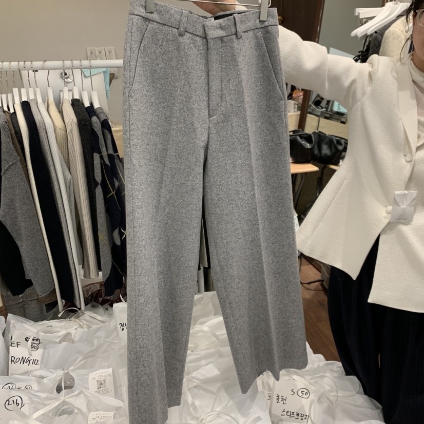 UNDERSTANDING韓國代購女士新款時尚真品推薦熱賣休閑休閑褲UNDERSTANDING休閑褲圖色1花灰