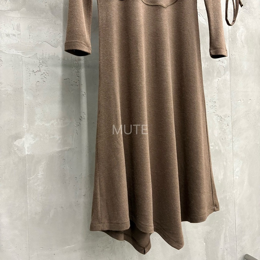 MUTE-P韓國直郵女裝新品人氣推薦時尚休閑連衣裙OPS含腰繩MUTE連衣裙