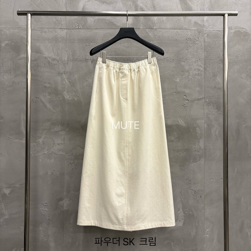 MUTE-P東大門直郵女士新品推薦真品人氣熱賣時尚休閑長裙MUTE長裙圖色2奶油色