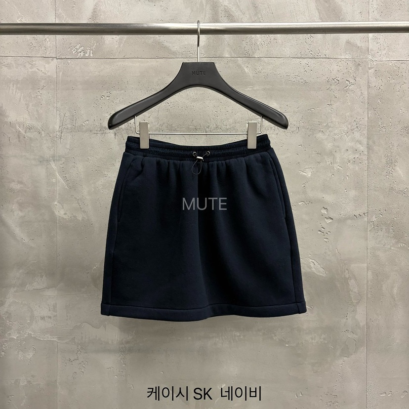 MUTE-P東大門實拍女士新品休閑時尚人氣熱賣推薦短裙加絨MUTE短裙圖色3深藍色